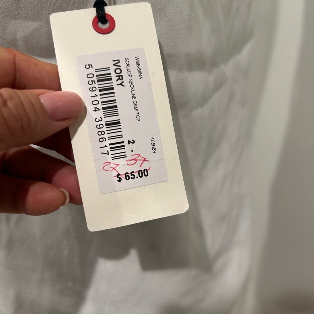 Ivory V-Neck Camisole Top